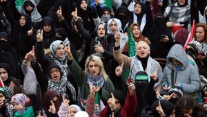 راه‌پیمایی همبستگی با مردم غزه در استانبول