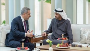 دیدار وزیر خارجه ترکیه و رئیس امارات متحده عربی در ابوظبی